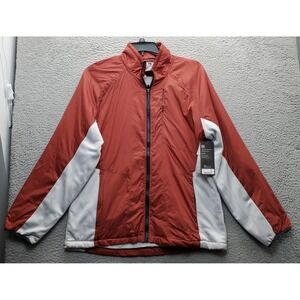 MSX Windbreaker Jacket Mens L Multicolor Zip Pocket Long Sleeve Mock Neck Zipper